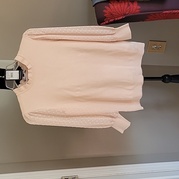 Adrianna Papell Tops Nwt Adrianna Pappell Clip Dot Twofer Sweater